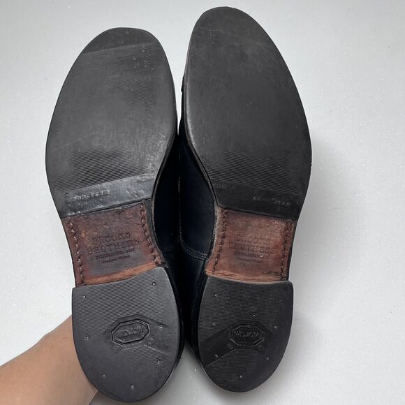Brooks Brothers Black Leather Cap Toe Oxford Dress Shoes Mens 9 Made in USA main image 5